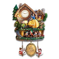 the snow white cuckoo clock is on display