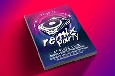 a flyer for a party with dj's on it and the words relax mix party