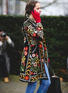 Stand Collar Coat, Street Style 2016, Robes Vintage, Coat Women Fashion, Mode Boho, Street Smart, London Street Style, Looks Street Style