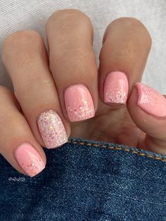 Summer Gel Nails, Gel Nail Art Designs, Glitter Gel Nails, Art Women, Short Acrylic Nails Designs, Fancy Nails