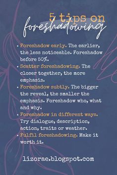 a poster with the words tips on forehanding written in pink and blue ink