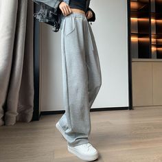 N-179-3 Casual High Waist Harem Pants For Streetwear, High Waist Solid Color Cargo Pants For Winter, Baggy Bottoms For Fall Leisure, High-waisted Pants For Leisure, Baggy Sweatpants Trousers For Fall, Baggy Sweatpants For Fall, High-waist Sweatpants With Side Pockets For Fall, Solid Color Wide Leg Hip Hop Pants, Hip Hop Style Pants For Spring