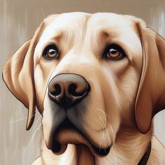 a painting of a dog's face is shown