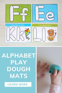 alphabet play dough mats for kids to learn