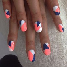 Miami Nails, Nails Today, Geometric Nail, Pretty Nail Art Designs, Blue Nail, Diy Nail Designs, Spring Nail Art, Pretty Nail Art, Cute Nail Art