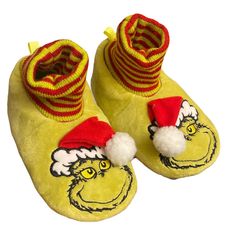 Size 5-6 Length Is About 6.5 Inches Sie 9-10 Length Is About 9.5 Inches Size 7-8 Length Is 7.5 Inches All Are Brand New, Tags Are Attached. Grinch Games, Grinch Outfit, Grinch Movie, Grinch Stuff, Dog Slippers, The Grinch Movie, Fun Slippers, Christmas Slippers, Beautiful Fairies