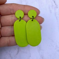 Confetti earrings with lime chartreuse green | Etsy Cute Green Earrings For Everyday, Cute Green Everyday Earrings, Cute Everyday Green Earrings, Trendy Neon Yellow Earrings For Gifts, Playful Green Drop Earrings, Playful Green Jewelry With Matching Earrings, Trendy Handmade Green Earrings, Cute Adjustable Green Earrings, Fun Green Round Jewelry