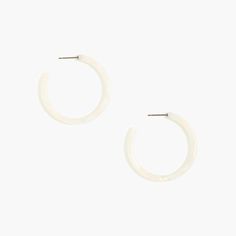 J.Crew Factory: Tortoise hoop earrings Trendy Small Hoop Earrings With Ear Wire, Trendy Jewelry With Matching Earrings, Chic White Round Hoop Earrings, Chic Round Hypoallergenic Jewelry, Chic Hypoallergenic Round Jewelry, Hypoallergenic Small Hoop Jewelry, Chic White Hoop Earrings, Small Hoop Hypoallergenic Earrings, Chic Small White Hoop Earrings