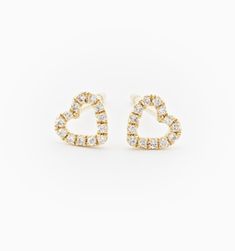 Heart Earrings – Rellery Diamond Open Heart Earrings For Valentine's Day, Valentine's Day Diamond Open Heart Earrings, Diamond Open Heart Earrings As Gift, Diamond Heart Earrings, Modern Jewellery Design, Earring Collection, Best Jewelry, Night Wear, Timeless Gifts