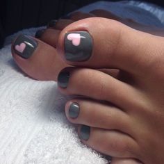 Simple Toe Nails, Pedicure Designs Toenails, Unghie Sfumate, French Pedicure, Pedicure Colors, Pretty Toe Nails, Cute Toe Nails, Pedicure Designs, Super Nails