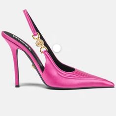 Fuchsia,Pink Never Worn Outside Versace Shoes, Cute Nike Shoes, Cute Nikes, Fuchsia Pink, Slingback Pump, Shoes Women Heels, Limited Time, Nike Shoes, Versace