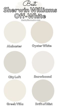 the best sherylin williams off white paint colors