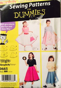 sewing pattern for girls'dresses and skirts from the children's circle skirt patterns