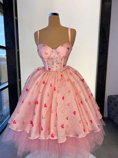 African Party Dresses, Pink Evening Dress, Pretty Princess, Heart Dress, Themed Outfits, Barbie Dress, One Piece Dress, Barbie Clothes, Fancy Dresses