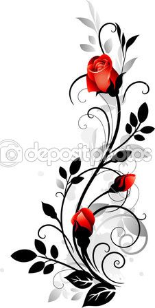 an artistic floral design with red roses