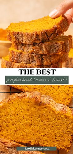 the best pumpkin bread made with 2 ingredients