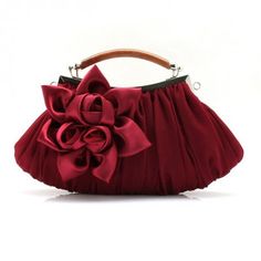 Blush Flower Decorated Clutch Bags for $52.99 | Baginning Burgundy Clutch, Magenta Flowers, Burgundy Bag, Clutch Bag Wedding, Party Handbags, Silk Flowers Wedding, Clutches For Women, Party Purse, Lv Bags