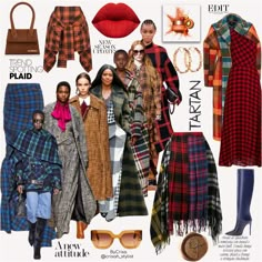 Easy Wardrobe, Tartan Fashion, Prints Inspiration, Tomboy Chic, Preppy Life, Moodboard Inspo, Fashion Vogue, Soft Gamine, Portfolio Layout