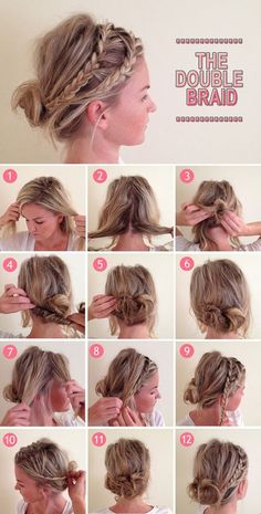 will have to try this Bridal Hairstyles With Braids, Double Braid, Fishtail Braid, Peinados Fáciles Para Cabello Corto, Bohol, Skirt Maxi, Braided Hairstyles Tutorials, Everyday Hairstyles