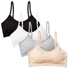 PRICES MAY VARY. Comfy-Soft and comfortable. You can wear night and day. Size chart please refer to the second picture. Fitted -Sports like bras, pads are sewn in, non-removeable. Straps-Straps are smooth, expandable and wide enough to avoid digging. Stretch-Fabric is super soft and stretch. It holds up well to wear and washing. Size -Recommend for Big girls, Teens, Petite Women or tween sized adult.Any issues, pls contact us for a help. SALIA GIRL Sport Crop Cami Bras Training bras non-removeab Bras For Teens, Girl Sport, Cami Bra, Night And Day, Cotton Bras, Bra Brands, Padded Sports Bra, Cropped Cami