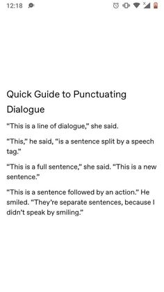 an image of a text that reads quick guide to puncturing dialogue