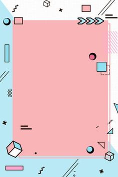 an abstract pink and blue background with geometric shapes, lines, and rectangles