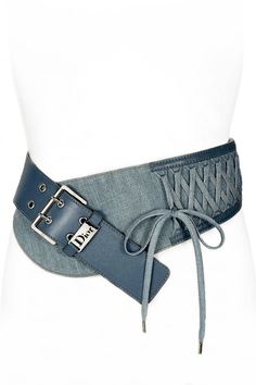 Denim Corset Belt, Dior Belt, Dior Denim, Png Clothes, Louis Vuitton Limited Edition, Chanel Pearls, Blue Belt, Denim Belt, Denim Corset