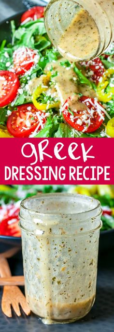 a salad dressing recipe in a mason jar