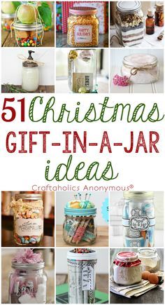 christmas gift - in - a - jar ideas for crafters and homeowners