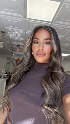 Balayage Hair Blonde And Brown, Dark Skin Balayage Hair, Ash Blonde Balayage Black Women, Balayage Hair On Brown Skin, Dark Brown Hair Money Piece, Ash Blonde And Brown Hair, Balayage Hair Black Women, Highlights With Money Piece, Black Hair Blonde Highlights