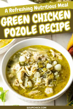 green chicken pozole recipes Easy Green Posole Recipe, Pozole Slow Cooker Recipe, Green Chile Posole Chicken, Green Chili Posole, Slow Cooker Pozole Pork, Pork Pozole Verde Recipe, Green Chili Chicken Soup Instant Pot, Green Chili Posole Chicken