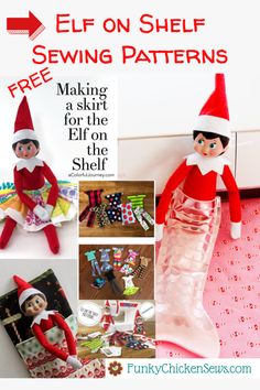 an elf sewing pattern with instructions to make it for the elf on the shelf and other items