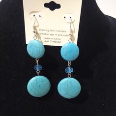 Beautiful, Available And Brand New Casual Blue Earrings For Pierced Ears, Casual Blue Nickel-free Jewelry, Nickel Free Blue Earrings For Summer, Nickel-free Blue Earrings For Summer, Summer Blue Nickel-free Earrings, Blue Drop Earrings For Summer, Summer Blue Drop Earrings, Casual Blue Earrings For Summer, Casual Blue Summer Earrings