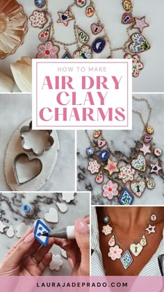 how to make air dry clay charms