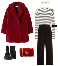 Black And Red Fall Outfits, Red Boucle Jacket Outfit, Red Coat Outfit Winter Classy, Outfits Work Casual, Red Coat Outfit Winter, Work Outfits Business Casual, Casual Outfits Work, Red Coat Outfit, Red Dress Casual