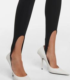 Wardrobe.Nyc - High-rise stirrup leggings | Mytheresa Wardrobe Nyc, Stirrup Pants, Hem Leggings, Stirrup Leggings, Black Wardrobe, Nothing More, Stirrups, Zip Pockets, Color Design