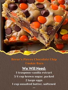 Chewy Cookie Bars, Chocolate Chip Cookie Bars, Chewy Cookie, Chocolate Chip Cookie, Semisweet Chocolate, Cookie Bars, Chocolate Chips, No Bake Desserts, Unsalted Butter