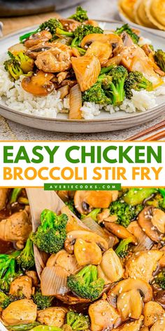 This Chinese-inspired stir fry recipe includes tender pieces of chicken, along with crisp-tender broccoli and other veggies, all coated in the best stir fry sauce! Ready in under 30 minutes, healthier AND faster than calling for takeout, and PERFECT for busy weeknights! The whole family loves this easy stir fry recipe!