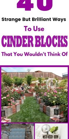 the cover of 40 strange but brilliant ways to use cinder blocks that you wouldn't think of