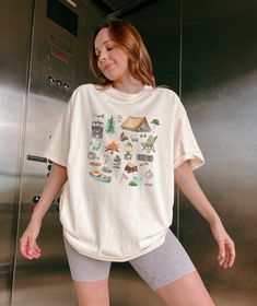 Granola Girl Aesthetic Comfort Colors Tee, Camping Outdoorsy Style Tshirt, Trendy Vintage Feel Nature Inspired Shirt .: The Comfort Colors 1717 tee is made with medium fabric (6.1 oz/yd² (206.8 g/m consisting of high quality, 100% ring-spun US cotton for long-lasting comfort. .: The relaxed fit keeps the wearer comfy in both casual and semi-formal settings while the crew neckline delivers that classic, neat style which makes it perfect for accessorizing.  .: The pre-shrunk fabric ensures a consistently great fit. Check all available sizes in our Comfort Colors 1717 size chart.  .: All Comfort Colors 1717 shirts feature pre-shrunk cotton for size retention and a signature sewn-in twill label. .: Made using 100% US cotton that is ethically grown and harvested. Gildan is also a proud member o Granola Vibes, Granola Outfits, Granola Girl Aesthetic, Outdoorsy Style, Style Tshirt, Granola Girl, Comfort Colors Tee, Neat Style, Style Classique