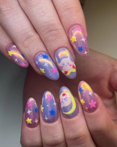 Kirby Nails, Iridescent Nails, Alien Nails, Cosmic Nails, Ideas Uñas, January Nails, Nail Art Inspo, Pretty Hands