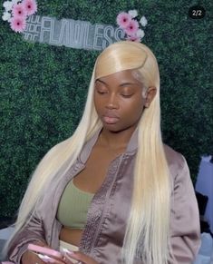 Blonde Wig With Swoop Black Women, Side Swoop Blonde Wig, 613 On Dark Skin Black Women, 613 Hairstyles For Black Women, 613 Hair On Black Women, Blonde Wig Hairstyles For Black Women, Blonde Wig Styles, Blonde Hairstyles For Black Women