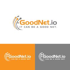 the logo for goodnet io it can be a good net, with an orange background