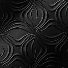 an abstract black wallpaper with wavy lines and curves in the center, on a dark background