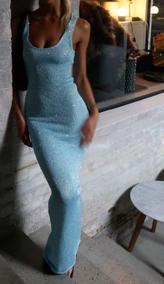 Summer Wedding Guest Inspo Outfit, Blue Night Out Outfit, Asta Resort Dress, Asta Resort, Looks Party, Evening Party Dress, Long Prom Dress, Evening Dresses Prom, Evening Party