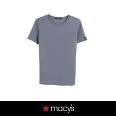 in stock Basic Stretch Crew Neck T-shirt, Classic Gray Crew Neck Top, Gray Stretch Crew Neck T-shirt, Gray Stretch T-shirt For Everyday, Buy Online, Cotton Tshirt, Crew Neck, T Shirt