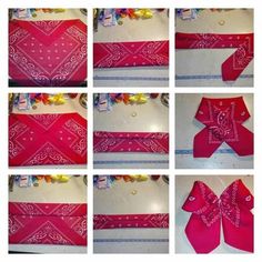 the steps to make a bandana for someone's birthday party or special occasion