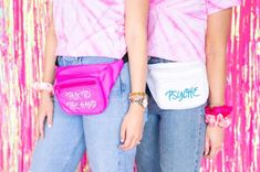 Custom 90's Fanny Pack - Sprinkled With Pink #bachelorette #custom #gifts