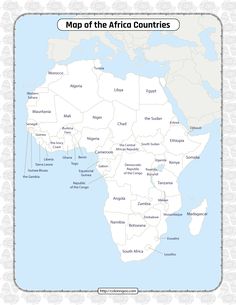 map of the africa countries with names