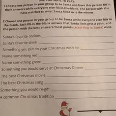 a santa clause christmas wish list is shown in this image, with the text on it